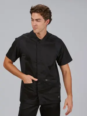 Blusa hombre manga corta boton oculto cuello mao JESUA 600108 Garys