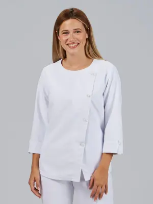 Bata mujer manga corta con boton visto LAIA 600113 Garys