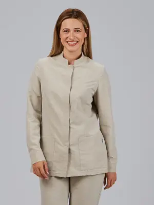 Blusa mujer manga larga cuello mao tejido jasper GAIA 600118 Garys