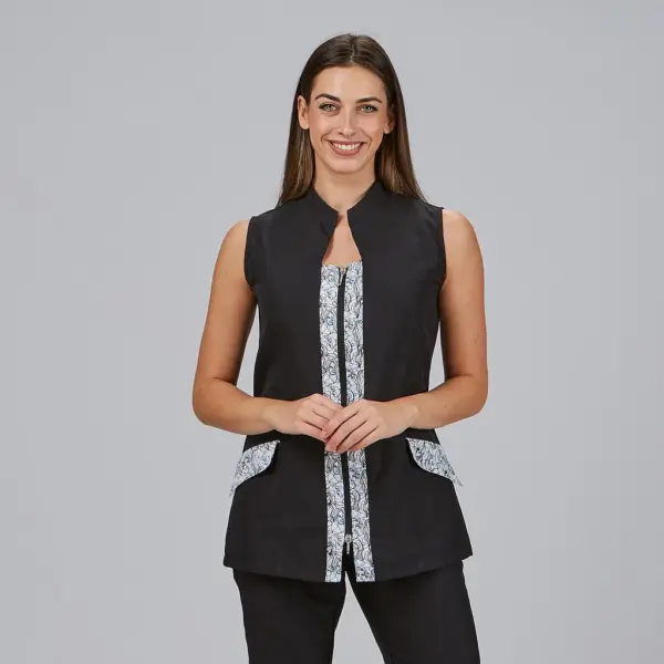 Blusa mujer cuello mao cremallera completa LUISA 600127 Garys