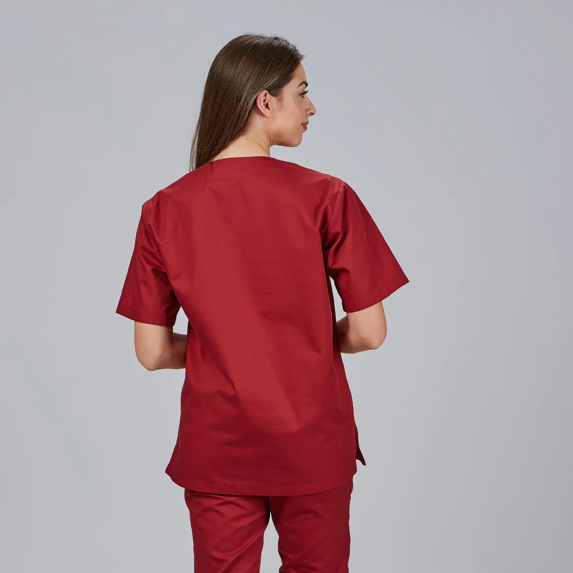 Blusa sanitaria unisex con cuello de pico tejido sarga 603000 Garys - Imagen 7