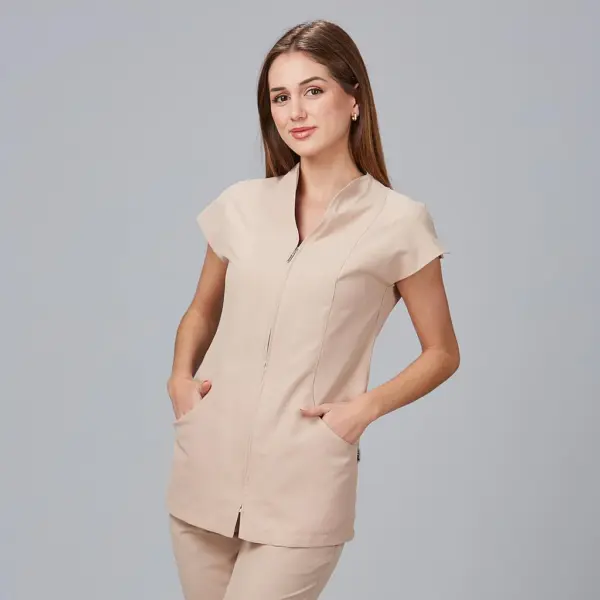 Blusa mujer con cuello de pico y cremallera completa CORCEGA 652500 Garys