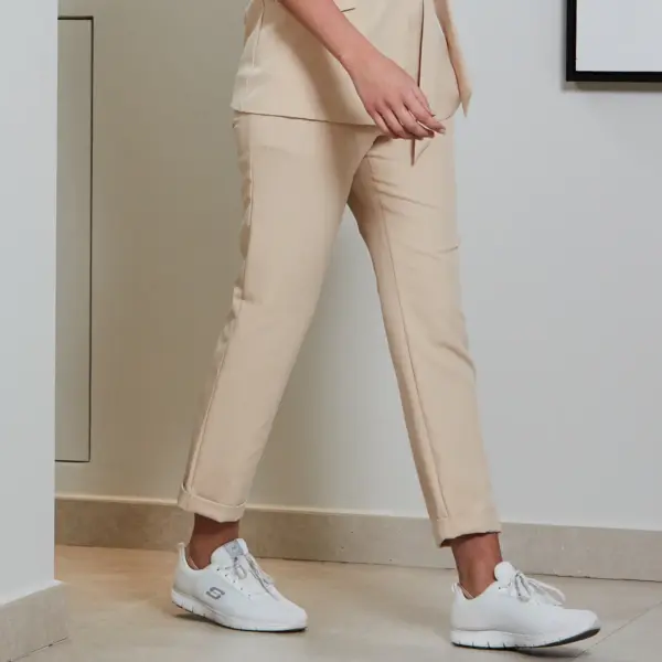 Pantalón mujer bielástico bajo vuelto 700049 Garys