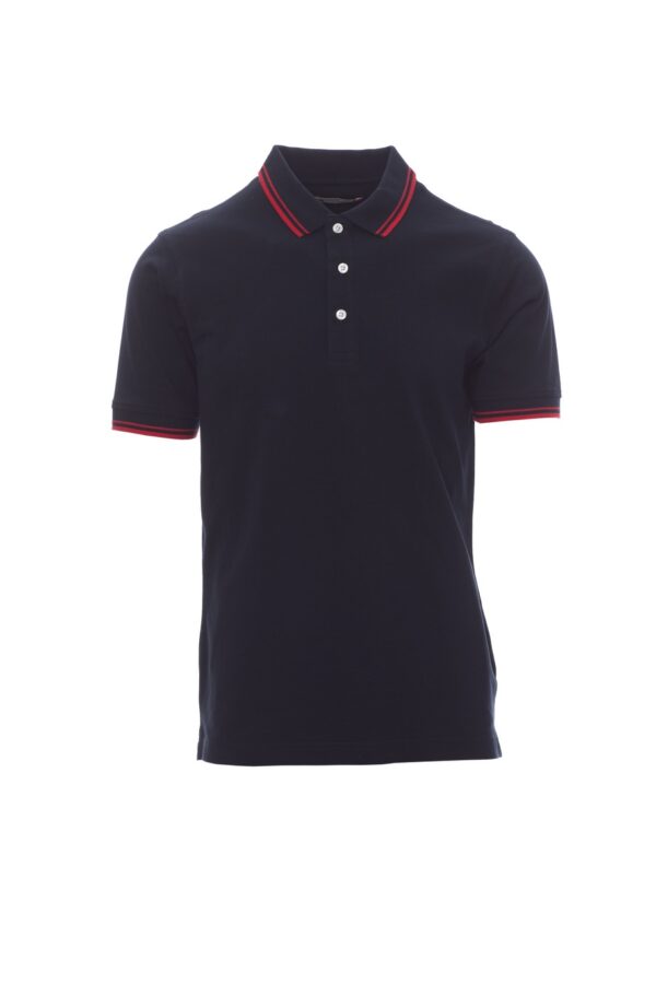 Polo de manga corta con ribete fino de contraste en cuello y mangas 100% algodón  SKIPPER Payper - Imagen 21