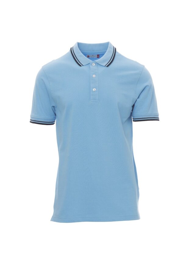 Polo de manga corta con ribete fino de contraste en cuello y mangas 100% algodón  SKIPPER Payper