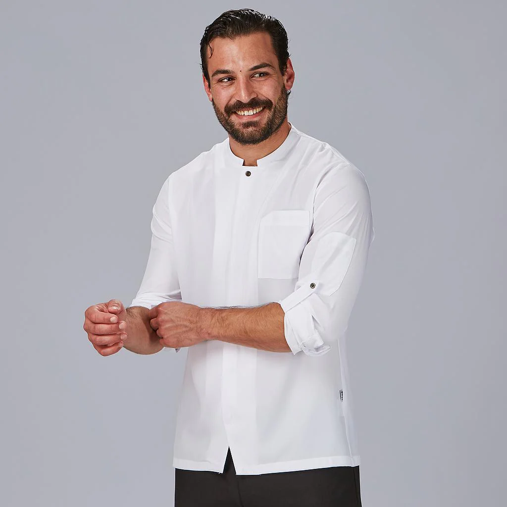 Chaqueta cocina unisex combi canalé manga larga Ribo 930038 Garys - Imagen 3