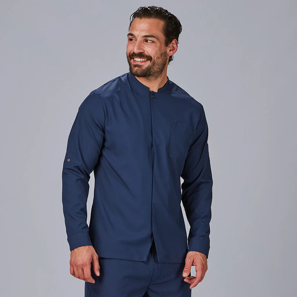 Chaqueta cocina unisex combi canalé manga larga Ribo 930038 Garys - Imagen 4