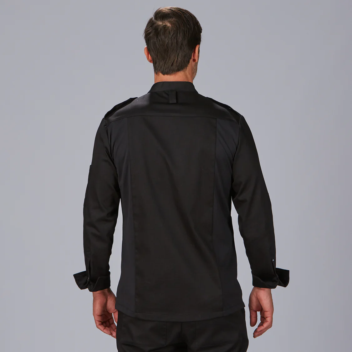 Chaqueta cocina hombre manga larga satén algodón Cueto 930045 Garys - Imagen 2