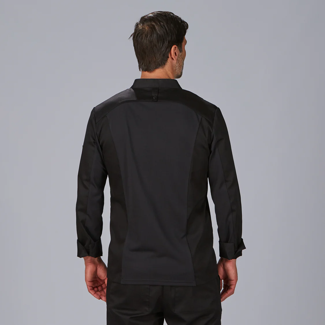 Chaqueta cocina unisex manga larga saten algodón Vico 930046 Garys - Imagen 4