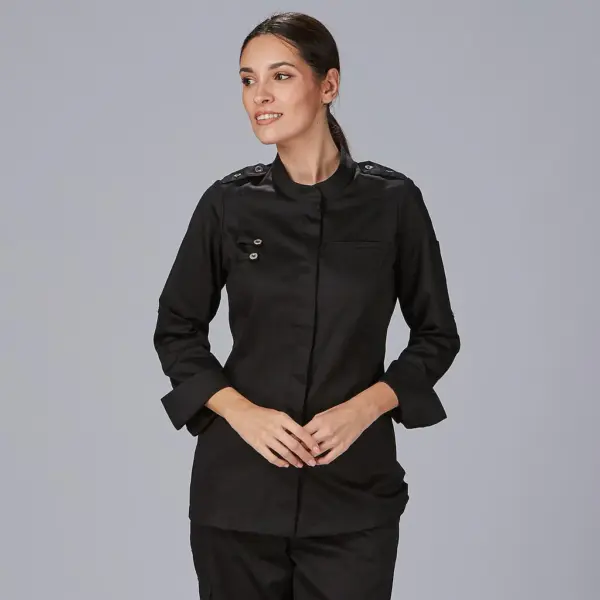Chaqueta cocina mujer manga larga satén algodón Sola 930049 Garys