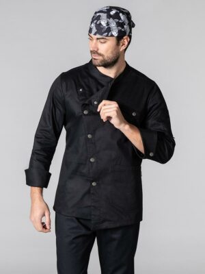 CHAQUETA COCINA HOMBRE SOLER 940500 GARYS - NEGRO