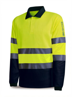 Polo manga larga ignรญfugo y antiestรกtico de alta visibilidad 988POFIYFAM Marca