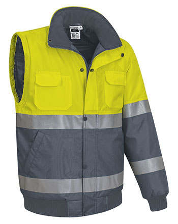 Chaqueta impermeable mangas desmontables alta visibilidad DONEGAL Valento - Imagen 8