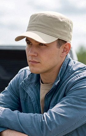 Gorra corte recto estilo militar Army Valento