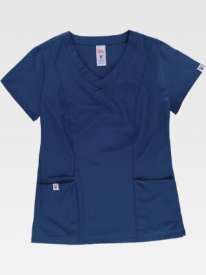 Casaca elรกstica de mujer cuello de pico bolsillos laterales b6955 Workteam