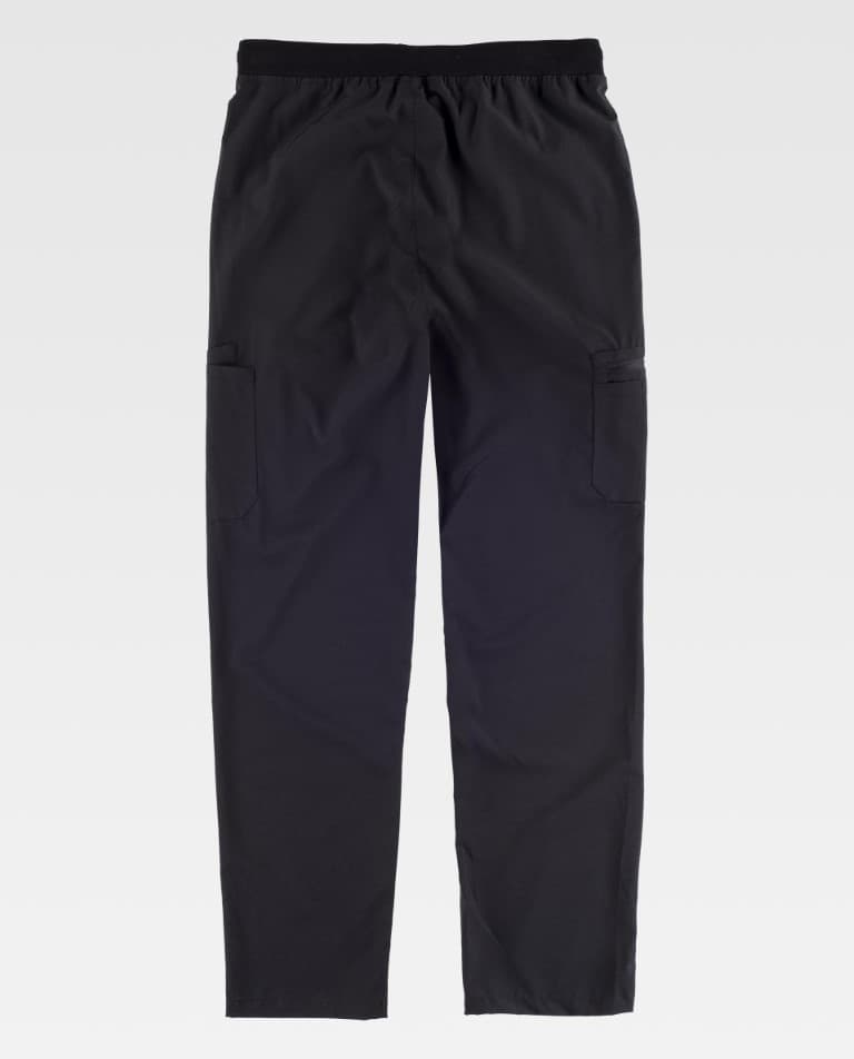 Pantalón unisex tejido elástico ajuste cintura goma y cordón B6960 Workteam - Imagen 6