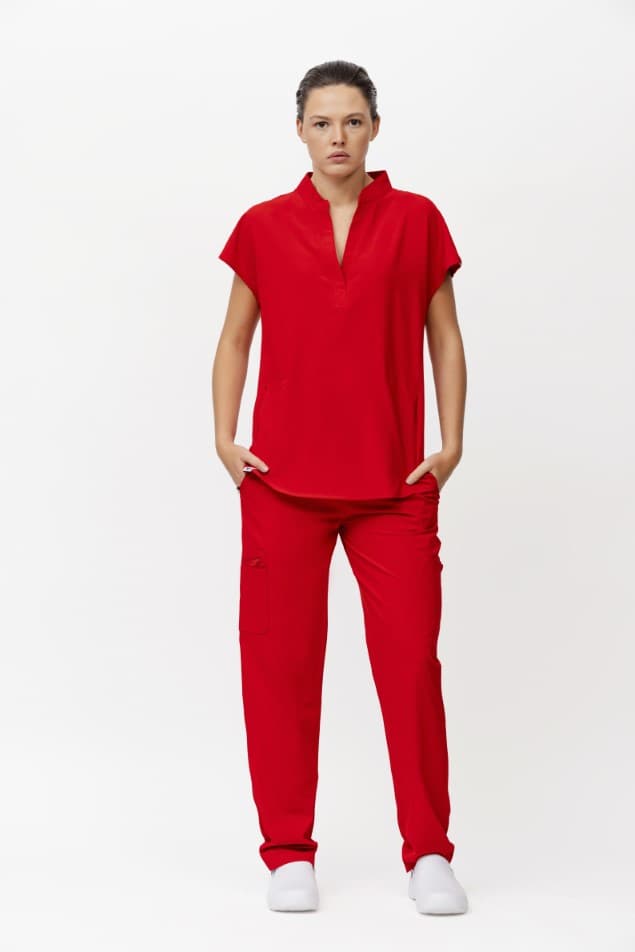 Pantalón unisex tejido elástico ajuste cintura goma y cordón B6960 Workteam - Imagen 7