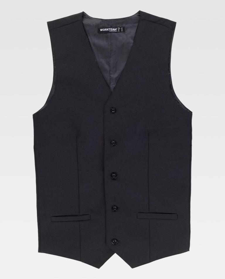 Chaleco de hombre con dos bolsillos cierre de botones b9032 Workteam