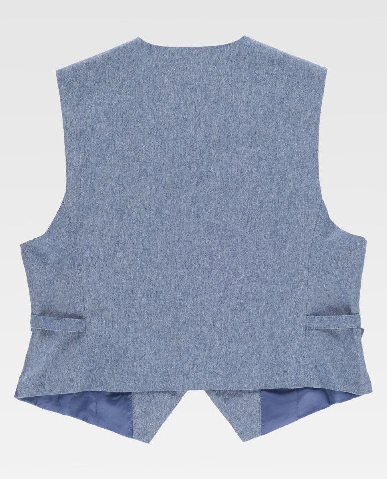 Chaleco vaquero de mujer con bolsillo en pecho b9036 Workteam - Imagen 2