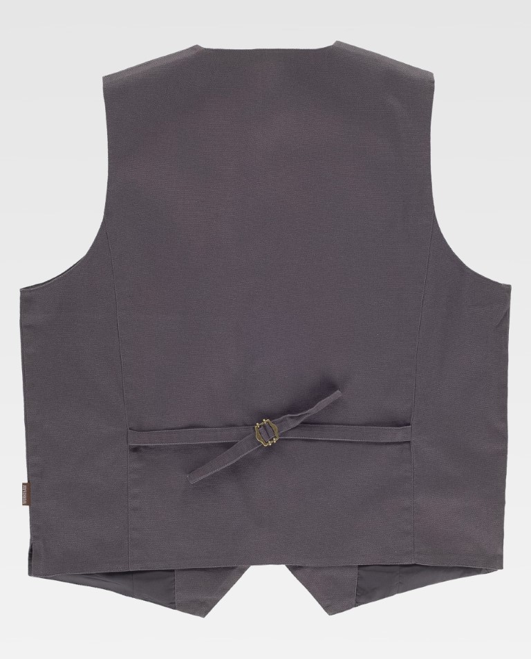 Chaleco canvas de hombre con bolsillos b9038 Workteam - Imagen 4