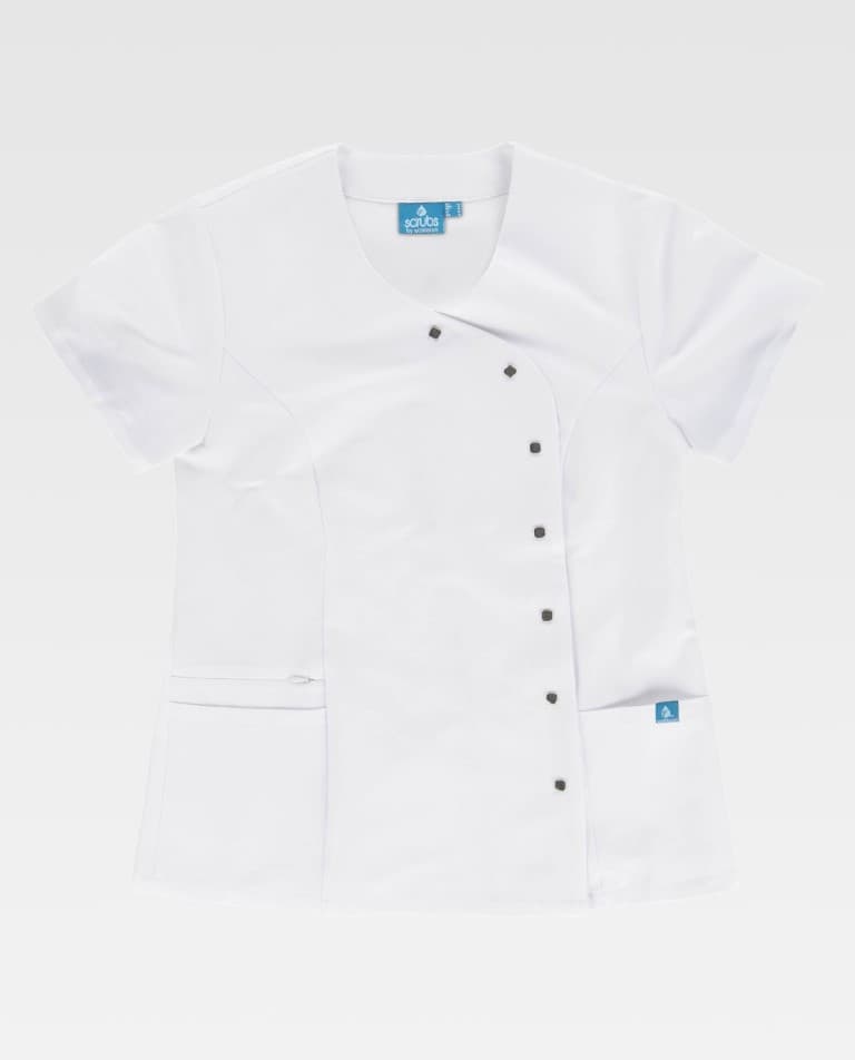 Casaca elástica entallada cruzada con cierre de corchetes B9512 Workteam - Imagen 7