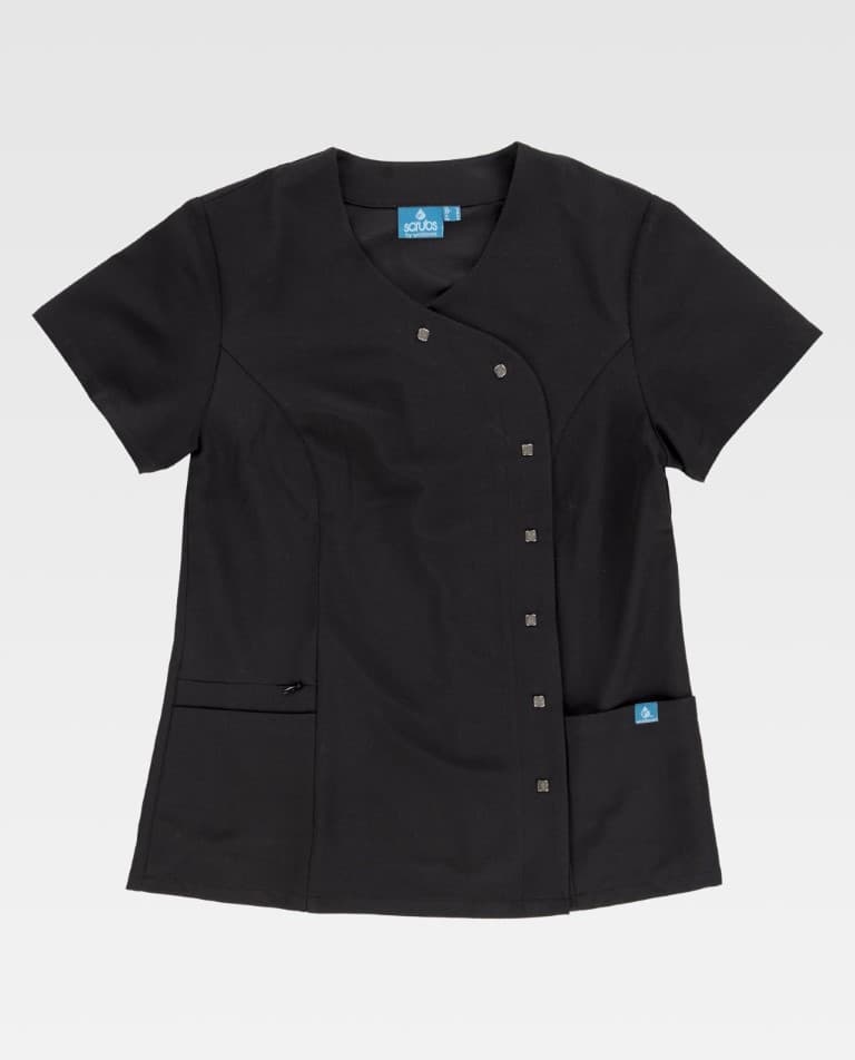 Casaca elástica entallada cruzada con cierre de corchetes B9512 Workteam - Imagen 9