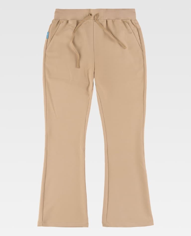 Pantalón de campana elástico de mujer dos bolsillos laterales B9522 Workteam - Imagen 3