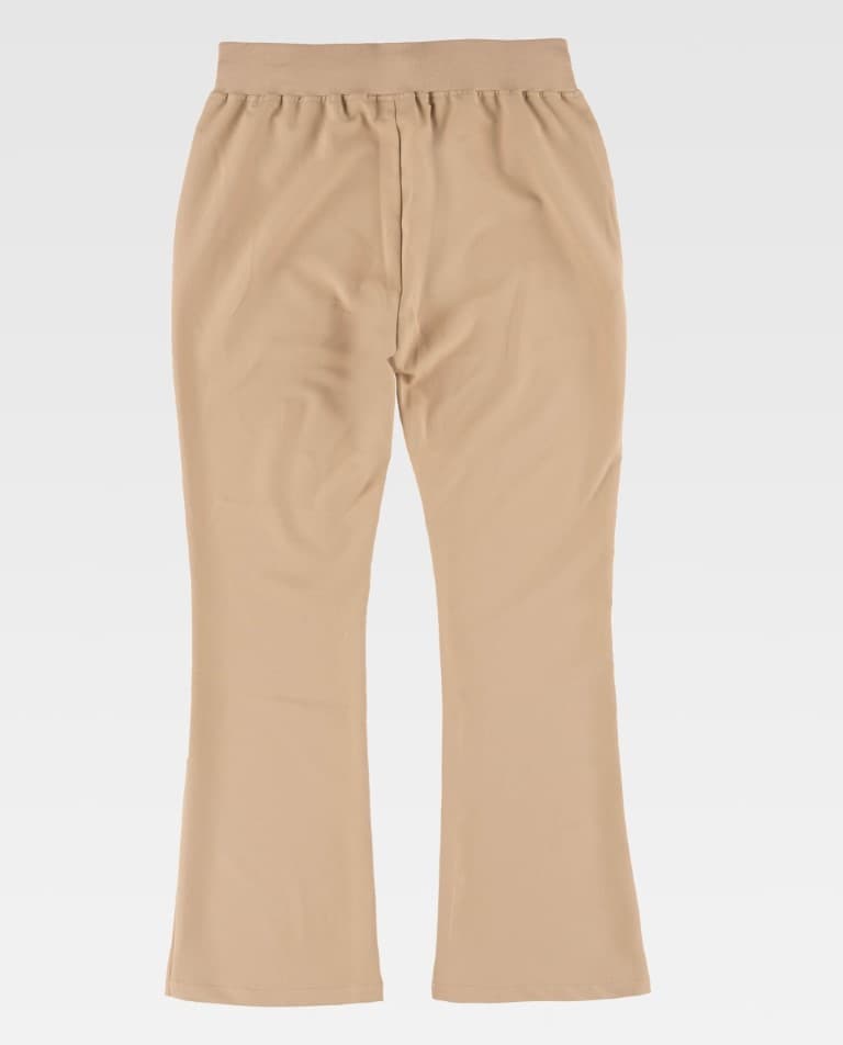Pantalón de campana elástico de mujer dos bolsillos laterales B9522 Workteam - Imagen 4