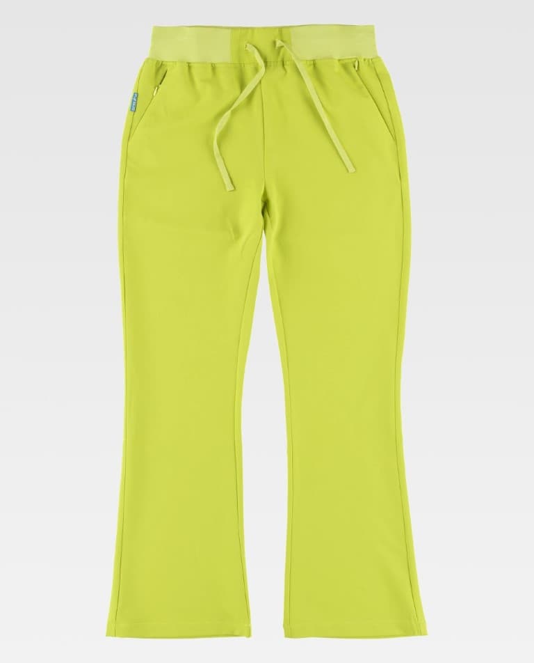 Pantalón de campana elástico de mujer dos bolsillos laterales B9522 Workteam