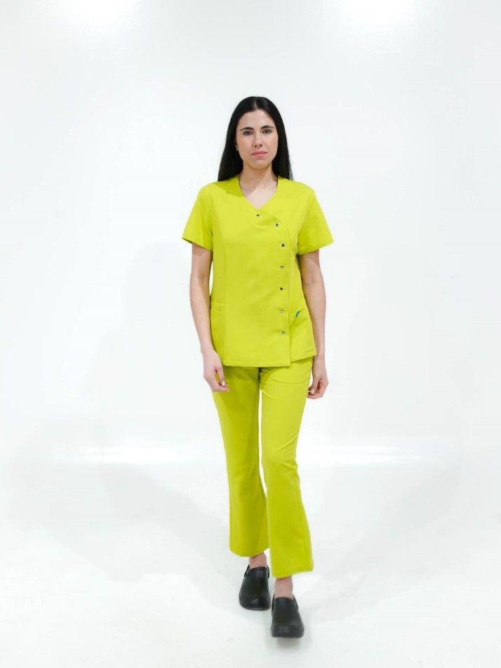 Pantalón de campana elástico de mujer dos bolsillos laterales B9522 Workteam - Imagen 14