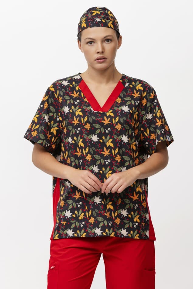 Casaca elástica manga corta con bolsillos en laterales estampado otoño b9869 Workteam - Imagen 3