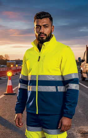 Chaqueta softshell desmontable alta visibilidad BRAMPTON Valento
