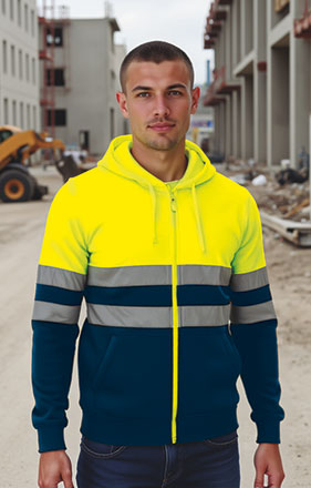 Sudadera AV combinada con capucha y cremallera BRANTFORD Valento