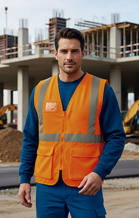 Chaleco ligero Alta Visibilidad con bolsillos Bridge Valento