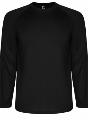 camiseta técnica deportiva manga larga Montecarlo l/s 0415 Roly - NEGRO