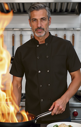 Chaqueta de cocina de manga corta Cayenne Valento