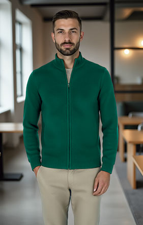 Jersey de punto cremallera completa 100 acrílico CARLO Valento