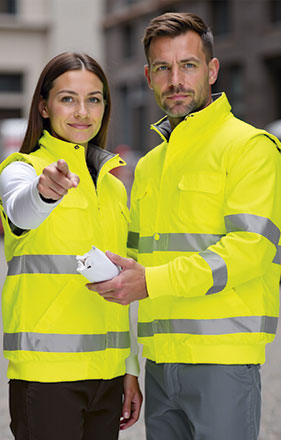 Cazadora con mangas desmontables alta visibilidad interior polar FLINDERS Valento