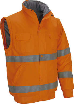 Cazadora con mangas desmontables alta visibilidad interior polar FLINDERS Valento - Imagen 3