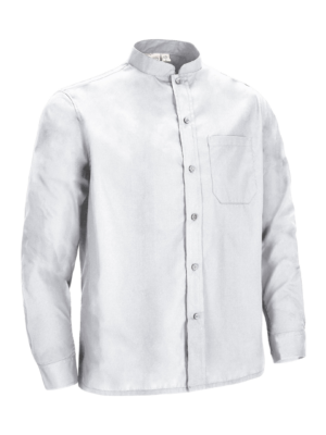 Camisa manga larga cuello Mao SOPRAN Valento - BLANCO