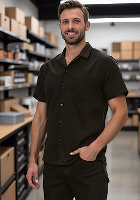 Camisa de manga corta WHELL 65% poliéster 35% algodón Valento