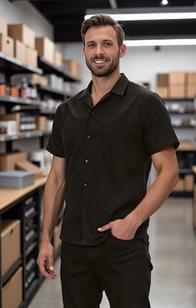 Camisa de manga corta WHELL 65% poliéster 35% algodón Valento