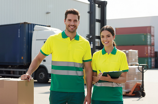 Polo bicolor Alta Visibilidad en tejido técnico DELAWARE Valento