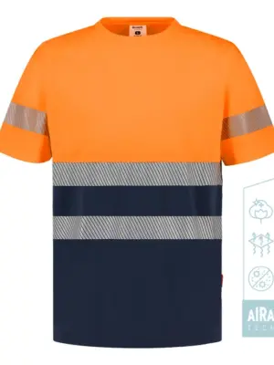 Camiseta tecnologia aira tech manga corta alta visibilidad banda segmentada GLAM HV Tomas Bodero