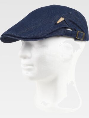 Boina inglesa en tejido vaquero ajuste lateral con hebilla y corchete M670 Workteam