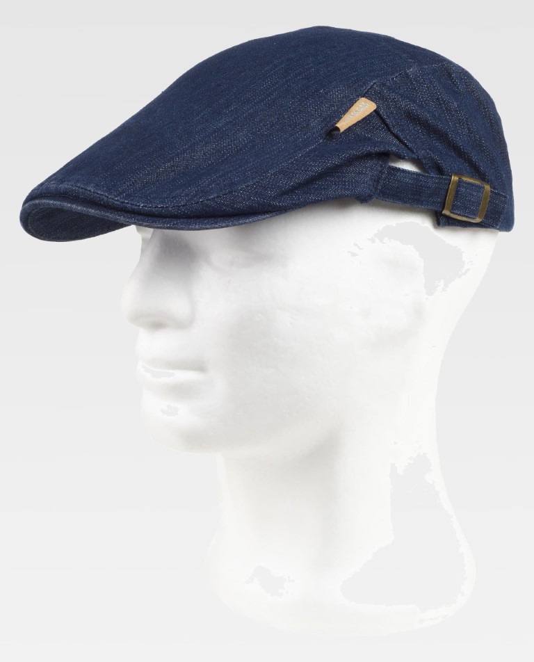 Boina inglesa en tejido vaquero ajuste lateral con hebilla y corchete M670 Workteam