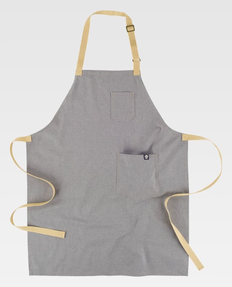 Delantal peto tejido de espiga 68x85 ajuste regulable 100% algodón M730 Workteam - Imagen 2