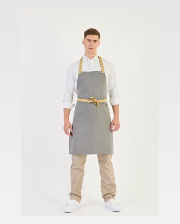 Delantal peto tejido de espiga 68x85 ajuste regulable 100% algodón M730 Workteam