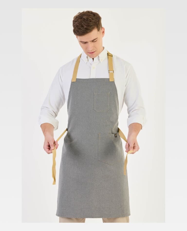 Delantal peto tejido de espiga 68x85 ajuste regulable 100% algodón M730 Workteam - Imagen 4