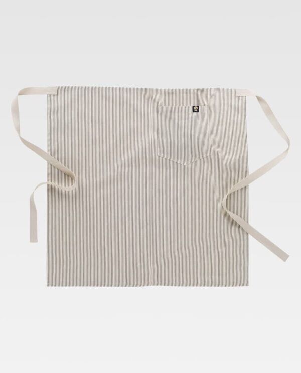 Delantal francés largo a rayas 67x65 ajuste regulable 65% Poliéster 35% Algodón M733 Workteam